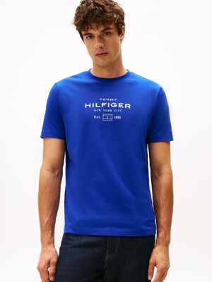 Tommy Hilfiger sähkönsininen regular fit t-paita
