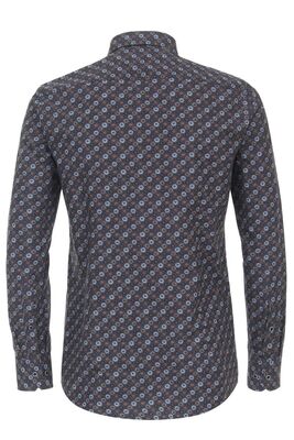 Venti sininen kuviollien kauluspaita modern fit mitoituksella