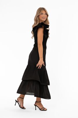 Capri Collection musta näyttävä frillahame