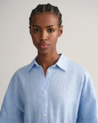 Gant vaaleansininen paitamekko pellavaa