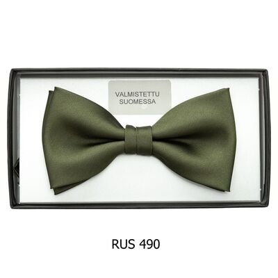 Matex  oliivinvärinen satiinirusetti + taskuliina