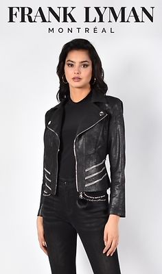 Frank Lyman musta keinonahka jakku