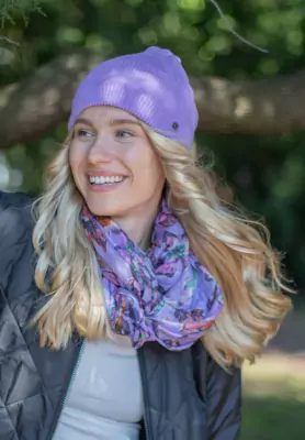 Lasessor lilansävyinen silkki tuubihuivi