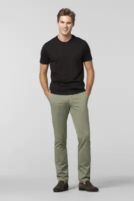 Meyer vaaleanvihreät puuvillahousut