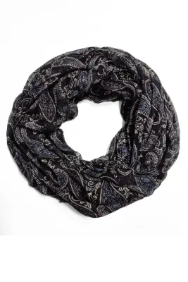 Lasessor musta kuosillinen tuubihuivi