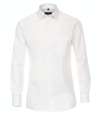 Casamoda valkoinen väljä modern fit kauluspaita