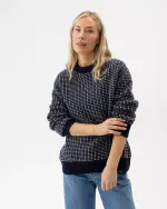 Holebrook Windproof tummansininen unisex villapaita