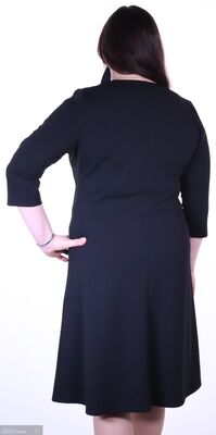 Shenina musta hihallinen kellohelma mekko