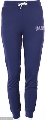 Tummansiniset Gantin college housut kuminauha vyötäröllä