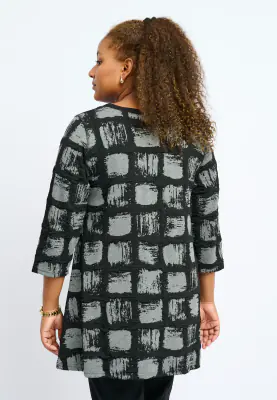 Pont Neuf musta/harmaa kuviollinen tunika
