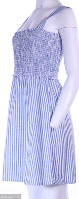 Lea H vaaleansininen raidallinen mekko