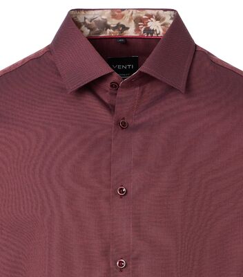 Venti viininpunainen kauluspaita modern fit mitoituksella