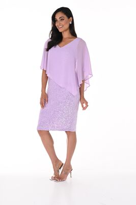 Frank Lyman laventelin sävyinen paljettisomisteinen juhlamekko