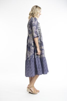 Orientique violetin sävyinen pitkä kesämekko