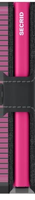 Secrid matta musta turvalompakko fuksianvärisellä kotelolla