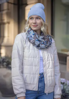 Lasessor taupen sävyinen tuubihuivi 100% silkkiä