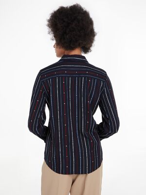 Tommy Hilfiger tummansininen paitapusero rusettikauluksella