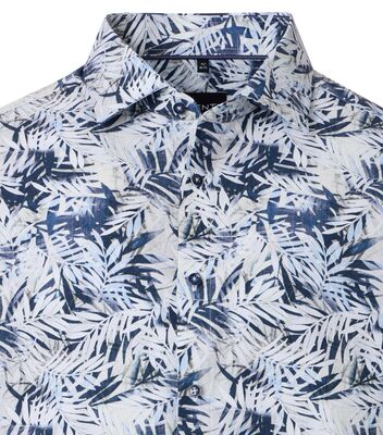 Venti modern fit sinikuvioine lyhythihainen paita