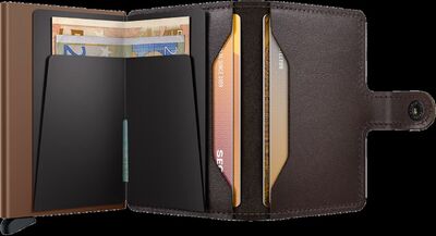 Secrid tummanruskea turvalompakko