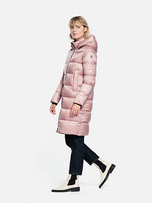 Reset roosan sävyinen untuvatakki