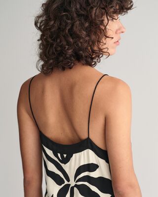 Gant beige musta hihaton mekko