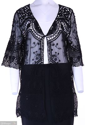 M.X.O musta pitsi neuletakki