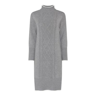 Micha harmaa neulemekko puolipoolo kauluksella