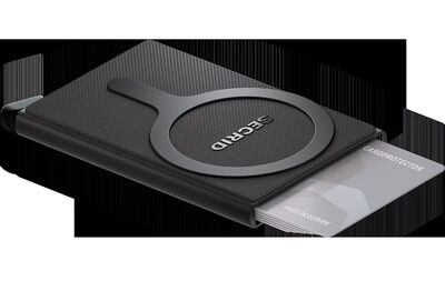 Secrid musta korttien turvakotelo Iphone yhteensopiva