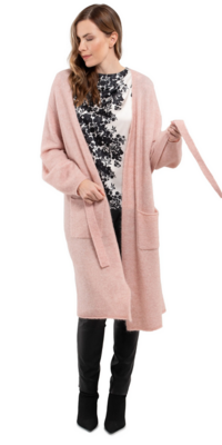 Ril's roosa mohair neuletakki