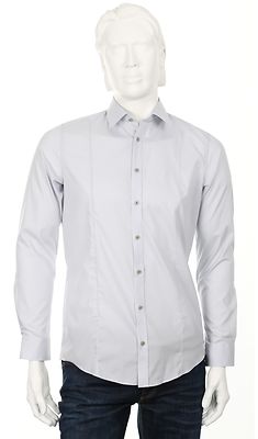 Venti body fit helmenharmaa kauluspaita