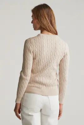 Gant hiekansävyinen puuvilla neuletakki