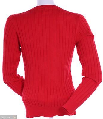 Gant tummanpunainen neulepusero pyöreällä pääntielllä