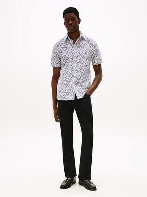 Tommy Hilfiger kuviollinen puuvilla/pelllava lyhythihainen kauluspaita