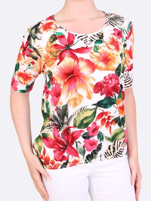 Lea H kukkakuosinen t-paita