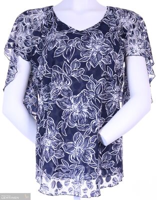 Shenina tummansininen lyhythihainen pusero