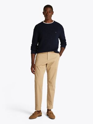 Tommy Hilfiger tummansininen puuvillaneule