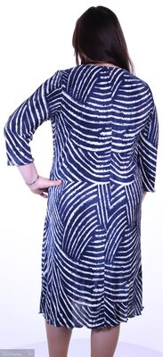 Shenina pliseerattu sinivalkoinen mekko