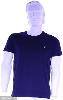 Gant tummansininen T-paita pyöreällä pääntiellä