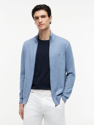 Tommy Hilfiger vaaleansininen puuvillaneuletakki