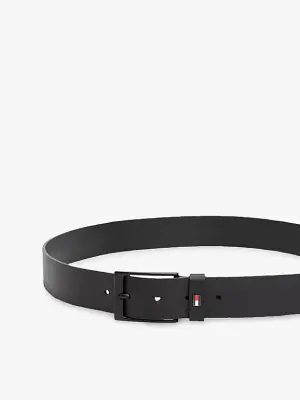 Tommy Hilfiger musta nahkavyö mustalla soljella