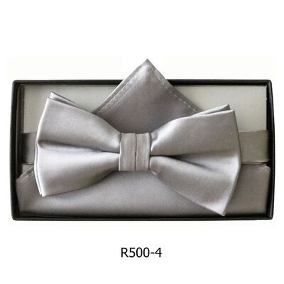 Matex hopeanharmaa rusetti sekä taskuliina