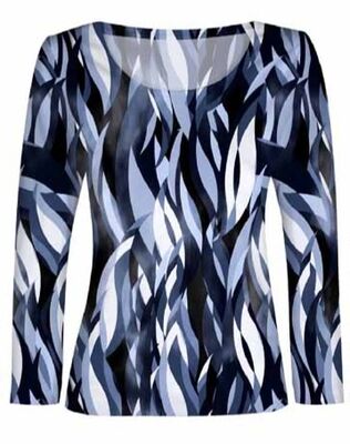 M.X.O pitkähihainen kuviollinen trikoopusero