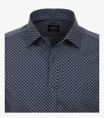 Venti sininen kuviollinen body fit paita