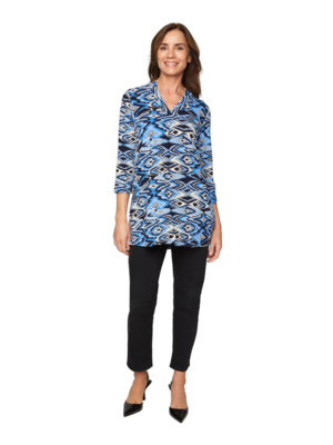 Signature sininen kuviollinen trikoo tunika