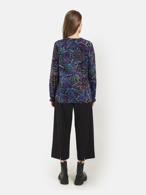 Signature sininen kuviollinen trikoopusero