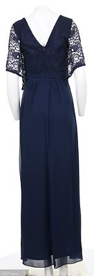 Fashion New Yorkin tummansininen pitkä juhlamekko