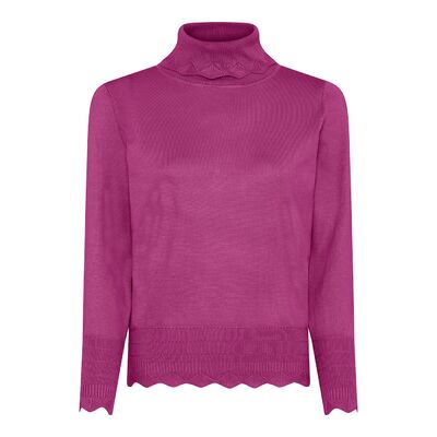 Micha fuksianpunainen neulepoolo