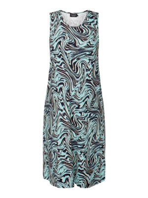 Signature vihreän sävyinen hihaton trikoo mekko