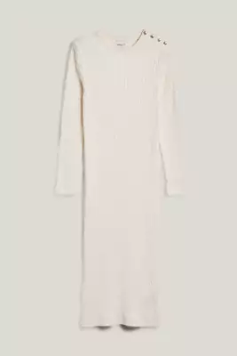 Gant luonnonvalkoinen palmikkoneulemekko