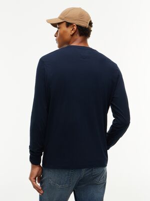Tommy Hilfiger tummansininen pitkähihainen t-paita